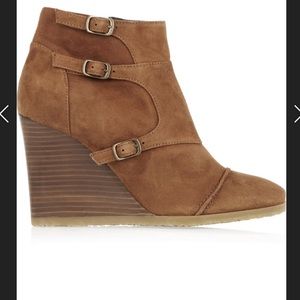 JCrew Greer Moss Wedge Booties